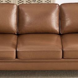 Faux Leather Sofa