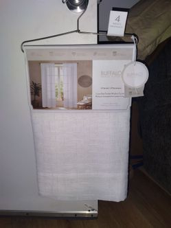 Buffalo David Bitton Linen Rod Pocket Curtains 4 Panels