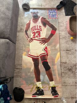 Rare Vintage 1991 Michael Jordan Hang Time Bubble Gum Poster 77x31