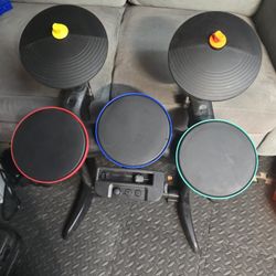 Band hero guitar hero Nintendo Wii drum set COMPLETE 100% working tested