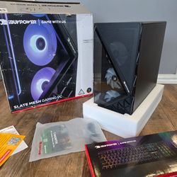 iBUYPOWER Slate Gaming PC Desktop, Intel Core i7 14700F, NVIDIA GeForce RTX 5060Ti 8GB, 32GB DDR5 RGB RAM, 1TB NVMe SSD, SBI7N56T03