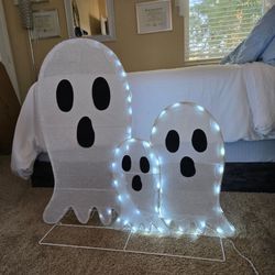 Lighted Halloween Ghost Trio Decoration
