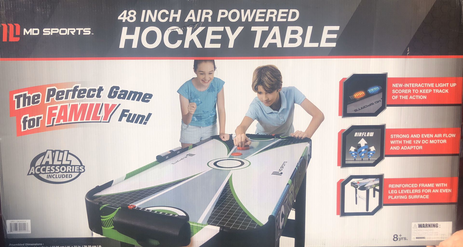 MD Sports 48 inch Air Powered Hockey Table