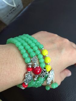Agate bracelet, multiply colors, brand new! Can be also use as necklace as pic showed, very beautiful design!