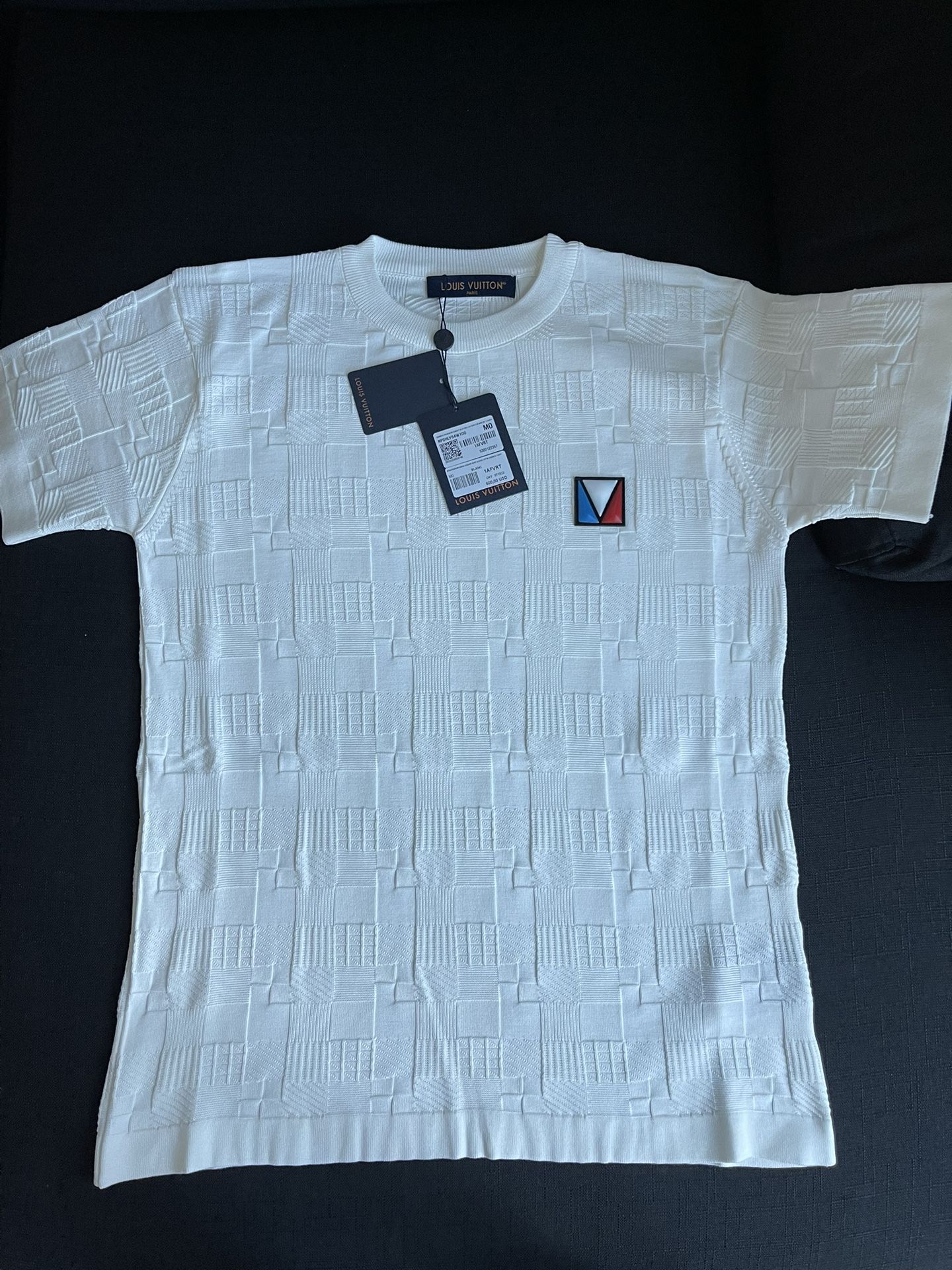 Louis Vuitton Damien Jacquard Short-Sleeved Cotton Crewneck (M)