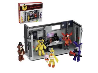 Five Nights Security Room Building Set,Fazbear Fredy Monster Action Figures Building Kit Toys for 6+(545PCS)
