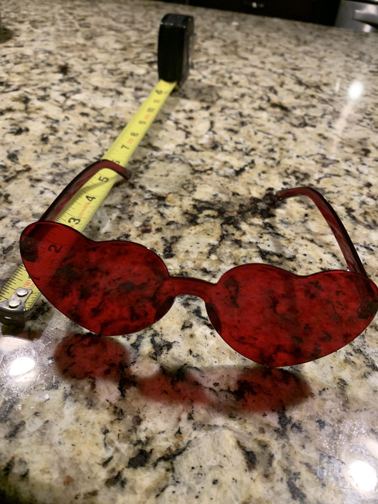 Plastic Red Heart Shaped Glasses For Those Special Events Or Parties, They Fit Adults