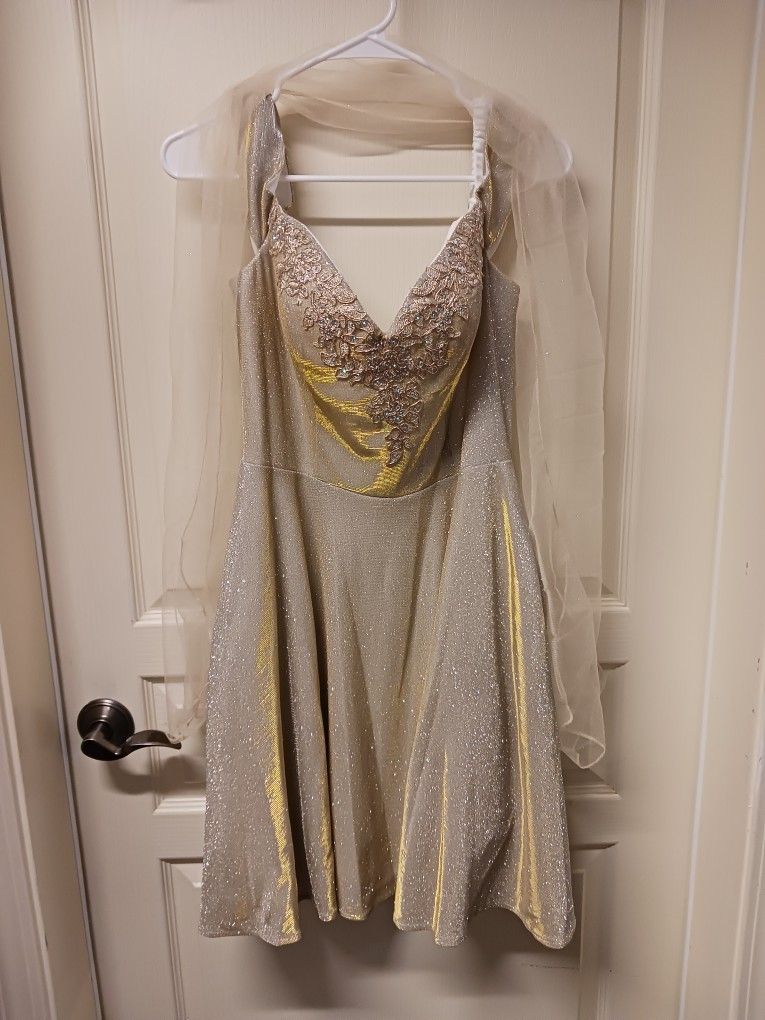 Sparkly Gold Formal Dress