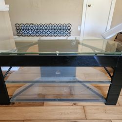 Glass TV stand and AV component media stand