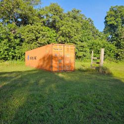 Orange 40' Shipping Container — Used, Weather-Tight, Delivery Available