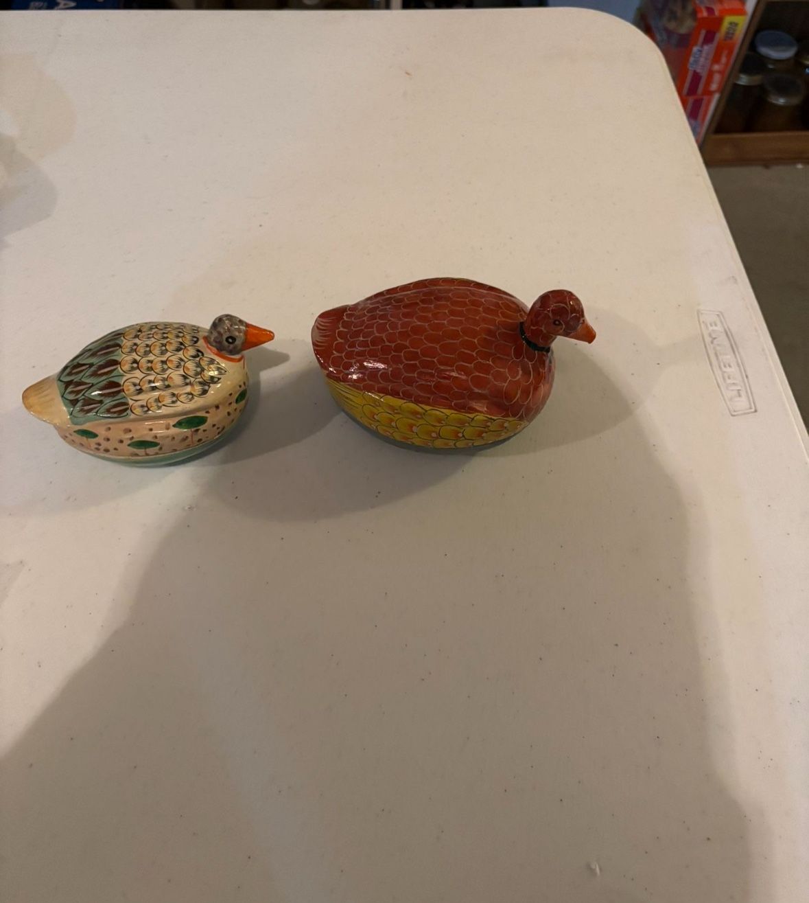 Mexican folk art machete Round Jewelry Duck Trinket Boxes