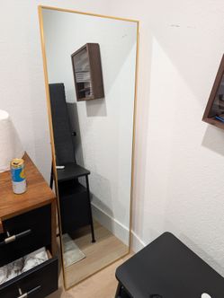 Gold Full Length Floor Mirror 60" x 20"
