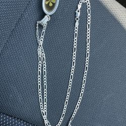Cadena De Plata Con Trébol Dentro Del cristal ,pulsera De Plata Y Anillo De Plata De Tres Aros Juntos 