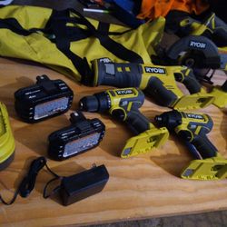 Ryobi ONE+ 18V 6-Tool Combo Kit w/ Batteries & Bag!