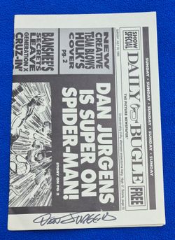 DAILY BUGLE NEWSPAPER PROMO SIGNED BY DAN JURGENS 1995 SDCC EXCLUSIVE FOLDING