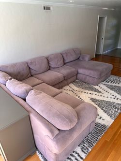 Large gray Sectional Sofa with Chaise