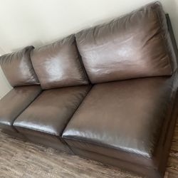 Pottery Barn Leather 3 Seater Sofa