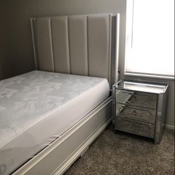 Queen Bed Frame And Nightstand