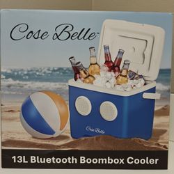 "NEW" BLUETOOTH 5.3 BOOMBOX COOLER (3L/ 3.43Gal) with FM RADIO & REUSABLE BLUE GELL ICE PACK! 🐰 🧺🐣