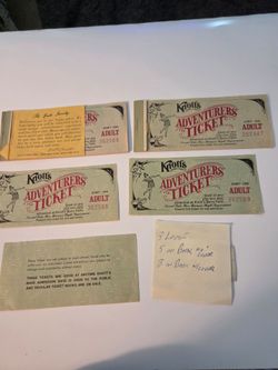 Knott's Berry Farm Adventurers Ticket Books 1970's Lot