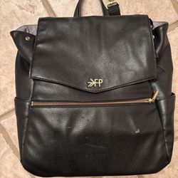 Black Leather Backpack By Freshly Picked Diaper Bag 
