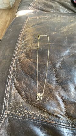Gold-Tone Minnie Mouse Initial E Necklace