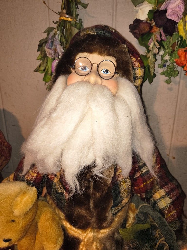 35" Vintage Victorian Santa Rare Find