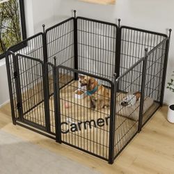 Dog Playpen 8 Panels 24"×31"Heavy Duty Dog Fence Puppy Pen for Dogs Indoor Outdoor Foldable Pet Exercise Pen