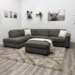Gray Sectional Couch - Free Delivery 