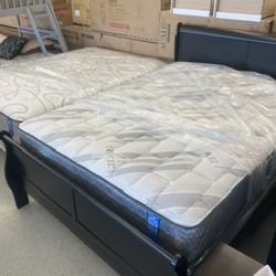 Furniture, Mattress, Boxspring, Bunkbed, Bed, Frame, Nightstand, Dresser, Mirror