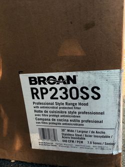 Broan RP230SS 30" Stainless Steel Range Hood