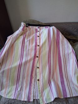 Stripped Skirts Large New
