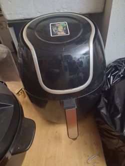 PowerXL Air Fryer Black LCD Display Basket Dishwasher-Safe Auto Shut-Off