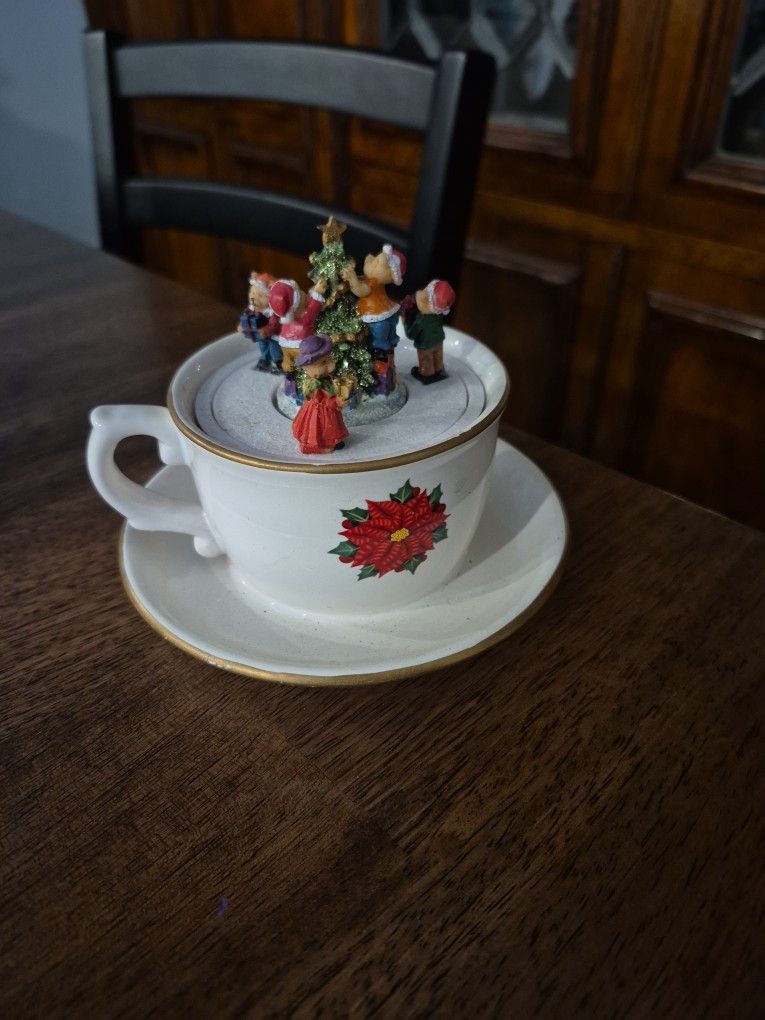Music Box Tea Cup And Saucer