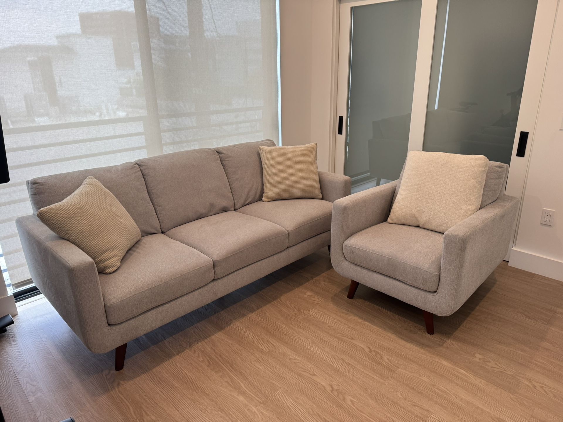 Grey Couch and Chair - RC Willey