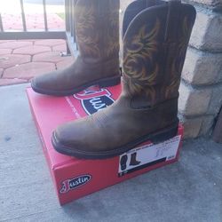 Justin's Cowboy Steel Toe Work Boots 13D