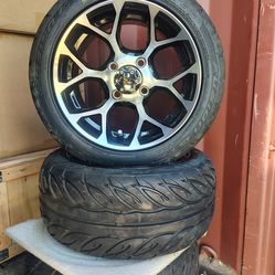 Golf cart tires and wheels