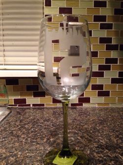 Seahawks wine glasses