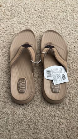 Hey Dude Men’s Myers Flip TAN Size M15 *BRAND NEW*