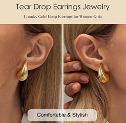 Brass Earrings for Women,Lightweight brass Hoop Earrings Hypoallergenic Earrings for Women  (pick Up Before Oct 30, Moving Out) 