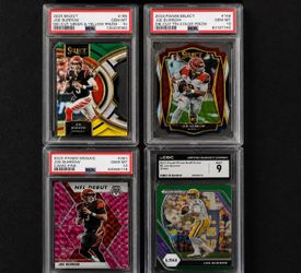 Joe Burrow Rookie Slab Lot PSA 10 Select Mosaic Pink Camo Tri-Color RC + CGC 9