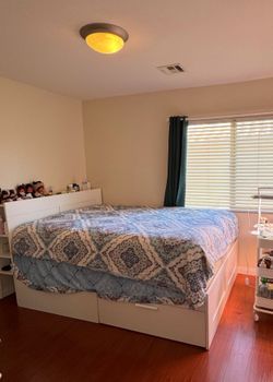 IKEA White Queen size bed frame
