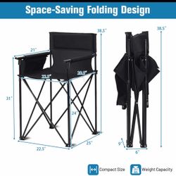 Folding director chairs $25  each or two for $40