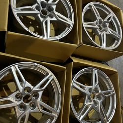 Set Of Corvette Wheels 20 And 19” New No Center Caps 