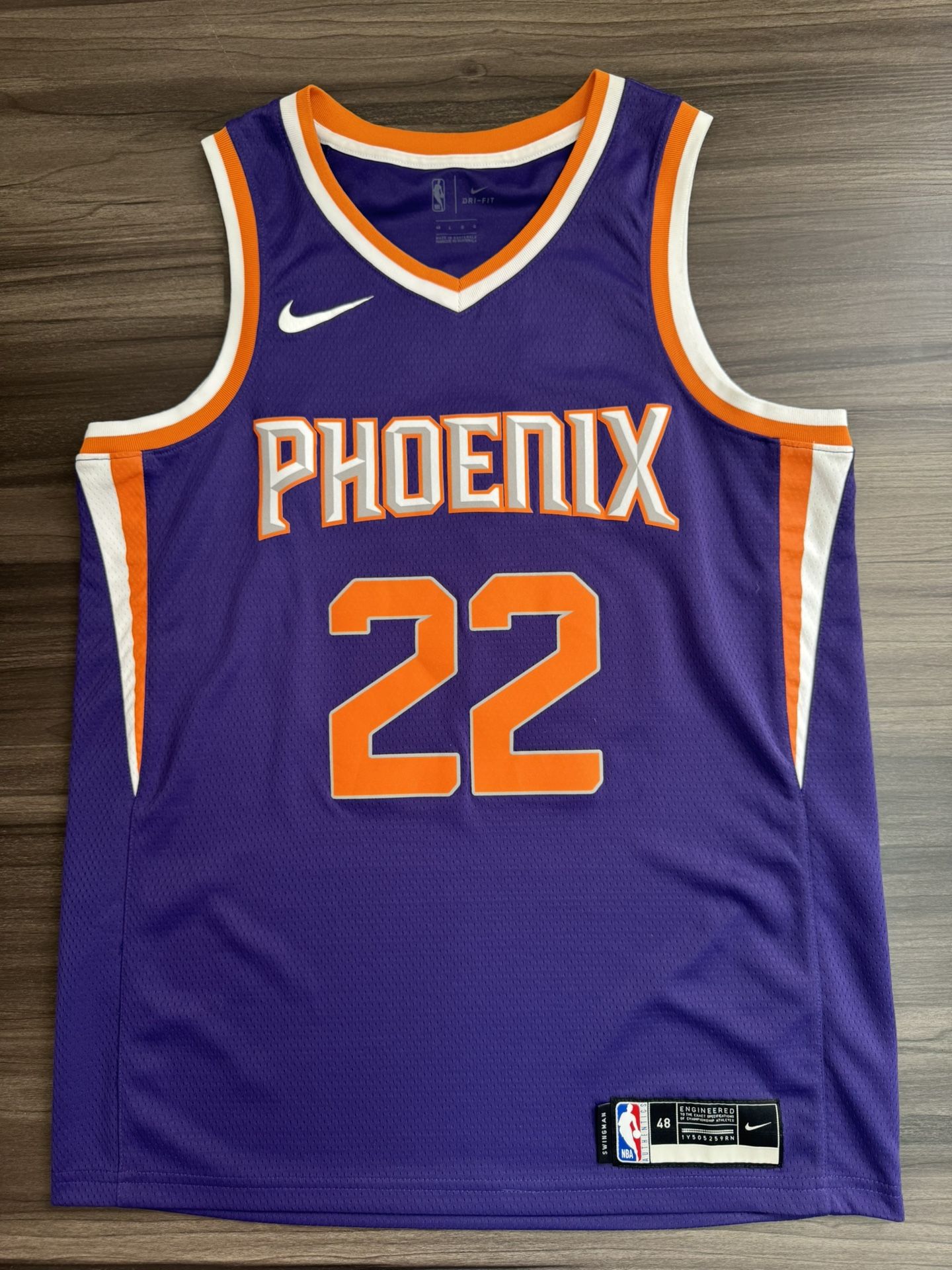 Nike Deandre Ayton Phoenix Suns #22 Purple Icon Swingman Jersey 48 Men’s L