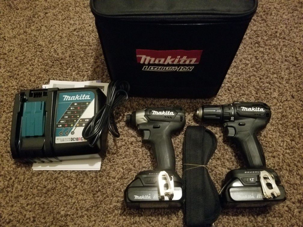 Makita 18-Volt LXT Lithium-Ion Sub-Compact Brushless Cordless 2-piece Combo Kit (Driver-Drill/ Impact Driver) 2.0Ah
