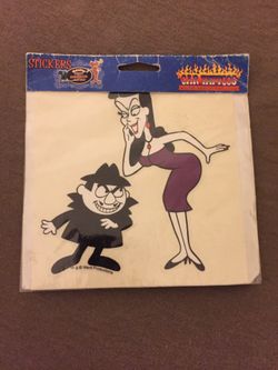 Vintage Rocky & Bullwinkle Boris and Natasha Car Window Tatz