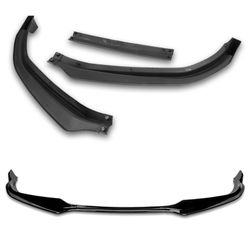 For 2020-2022 BMW 4-Series G22 G23 Painted Black Front Bumper Body Spoiler Lip
 -(2-PU-551-PBK