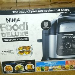 New In Box Ninja Foodi Deluxe XL 8 Quart Pressure Cooker