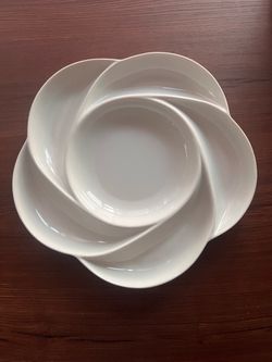 Vintage Beautiful Flower Fondue Plate